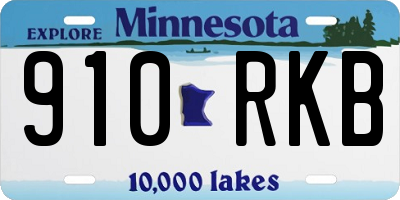 MN license plate 910RKB