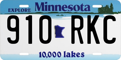 MN license plate 910RKC