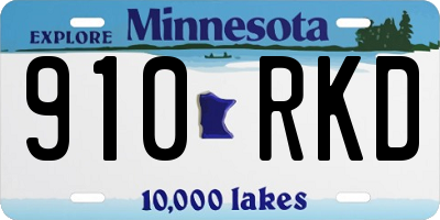 MN license plate 910RKD