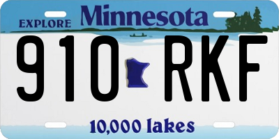 MN license plate 910RKF
