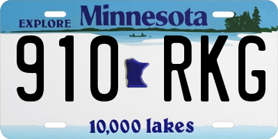 MN license plate 910RKG