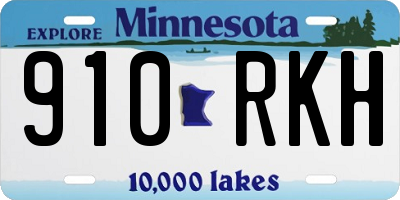 MN license plate 910RKH