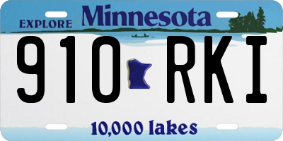 MN license plate 910RKI