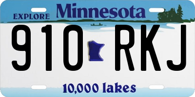 MN license plate 910RKJ