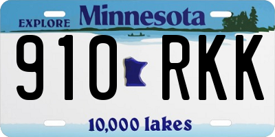 MN license plate 910RKK