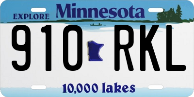 MN license plate 910RKL