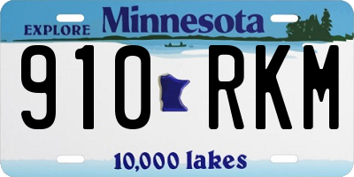 MN license plate 910RKM