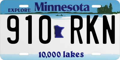MN license plate 910RKN