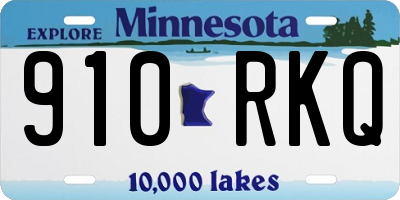 MN license plate 910RKQ
