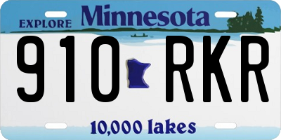 MN license plate 910RKR