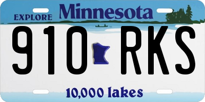 MN license plate 910RKS