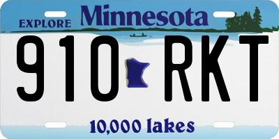 MN license plate 910RKT