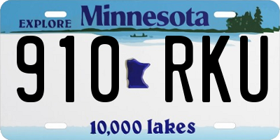 MN license plate 910RKU