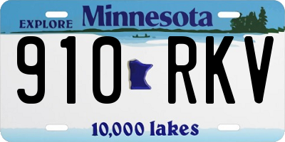 MN license plate 910RKV