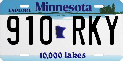 MN license plate 910RKY