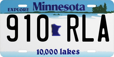 MN license plate 910RLA