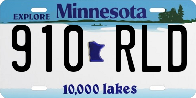 MN license plate 910RLD