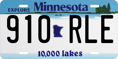 MN license plate 910RLE