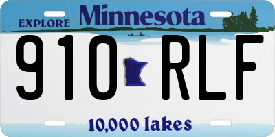 MN license plate 910RLF