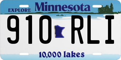 MN license plate 910RLI