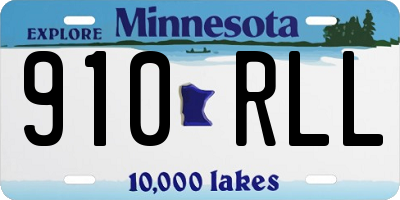 MN license plate 910RLL