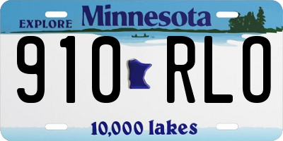 MN license plate 910RLO