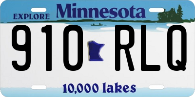 MN license plate 910RLQ