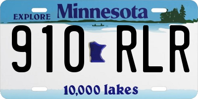 MN license plate 910RLR