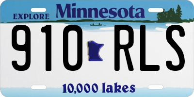MN license plate 910RLS