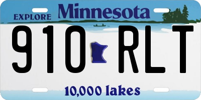 MN license plate 910RLT