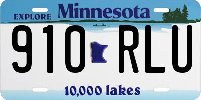 MN license plate 910RLU