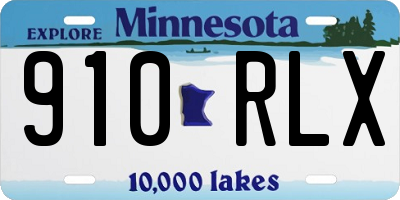 MN license plate 910RLX
