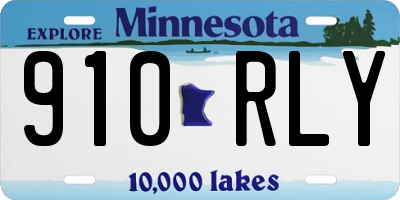 MN license plate 910RLY
