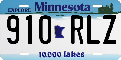 MN license plate 910RLZ