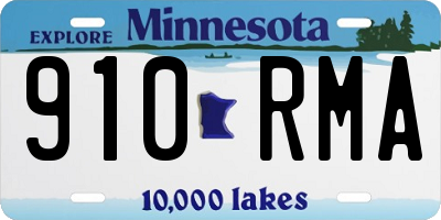 MN license plate 910RMA