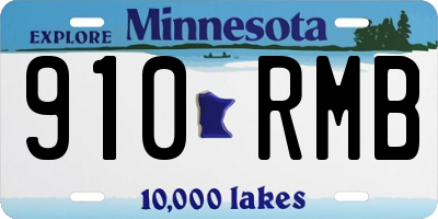 MN license plate 910RMB