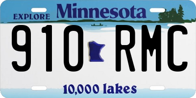 MN license plate 910RMC