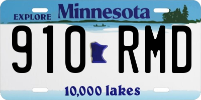 MN license plate 910RMD