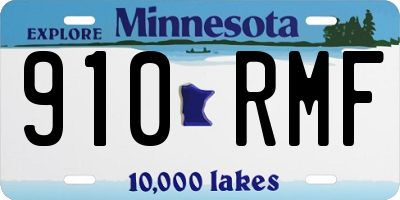 MN license plate 910RMF