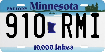 MN license plate 910RMI