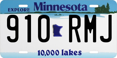MN license plate 910RMJ