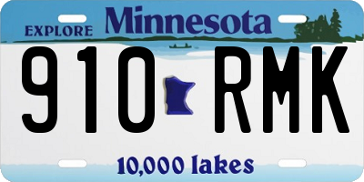 MN license plate 910RMK