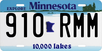 MN license plate 910RMM