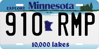 MN license plate 910RMP