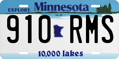 MN license plate 910RMS