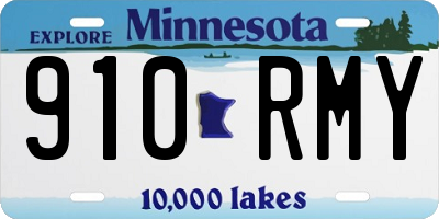 MN license plate 910RMY