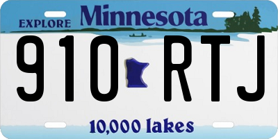 MN license plate 910RTJ