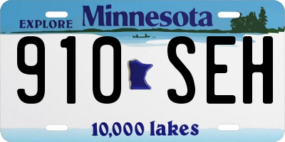 MN license plate 910SEH