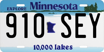 MN license plate 910SEY