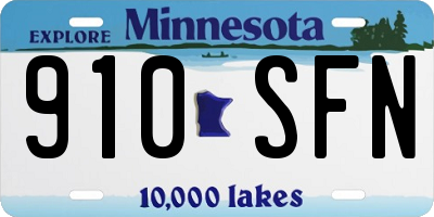 MN license plate 910SFN